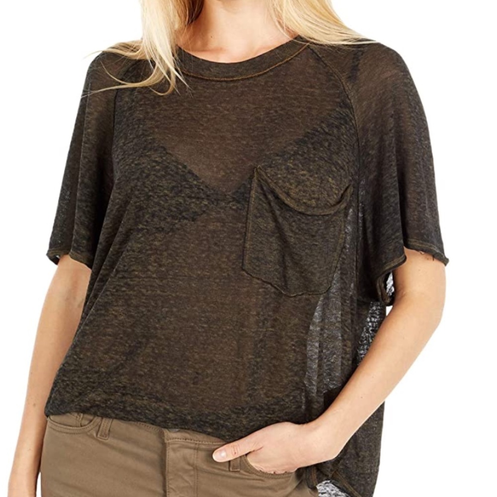 Free People Sheer T Shirt